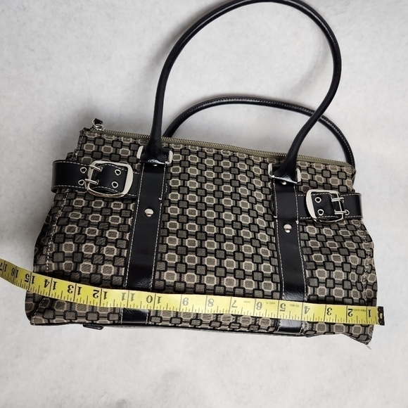 Purse Handbag Y2K Shoulder bag Tan Black color Buckles NINE WEST - Picture 8 of 15